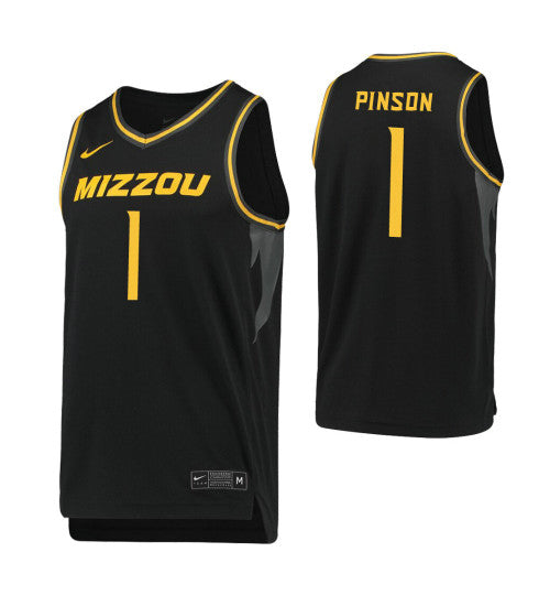 Xavier Pinson College Basketball Jersey Black Missouri Tigers retro stitched fan jersey RTJ1010 image 1