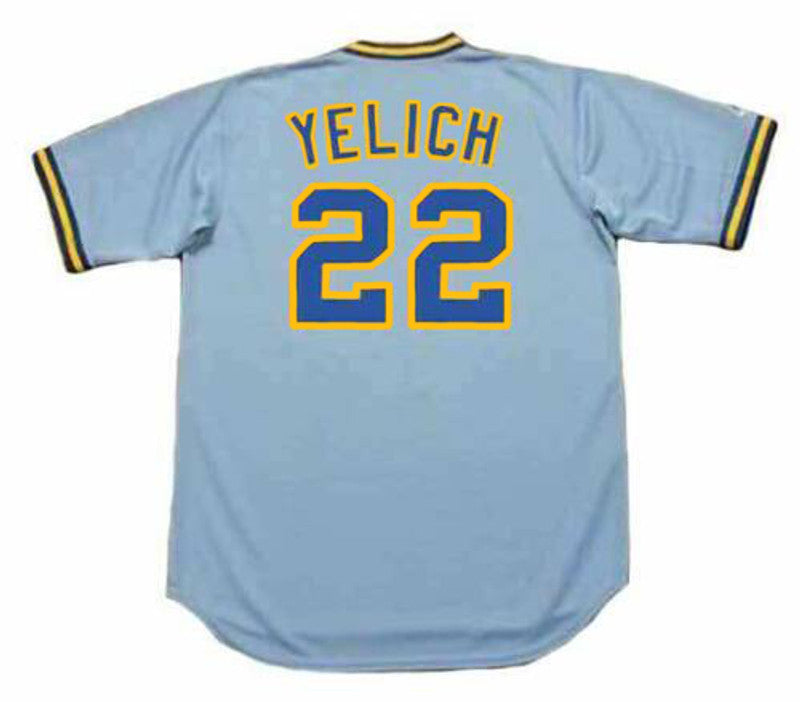 CY MB Milwaukee 1980s Away Throwback Baseball Stitched Jersey, Vintage Baseball Jersey, Retro Sewn Jersey