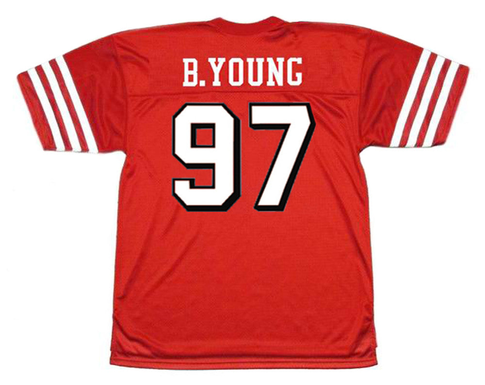 BRYO SF 49ers 1994 Throwback Home Football Jersey, Retro Stitched Jersey