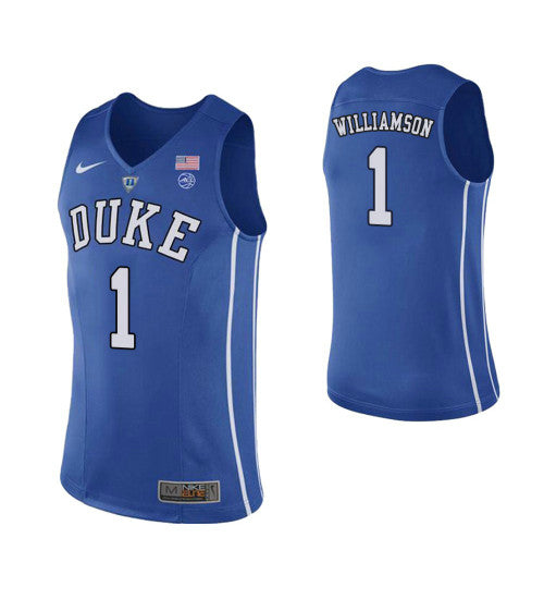 Duke Blue Devils 1 Zion Williamson Performace College Basketball Jersey Royal retro stitched fan jersey RTJ11607 image