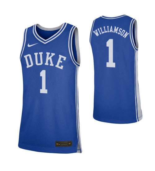 Duke Blue Devils 1 Zion Williamson Royal College Basketball Jersey 1044 retro stitched fan jersey RTJ11605 image 1